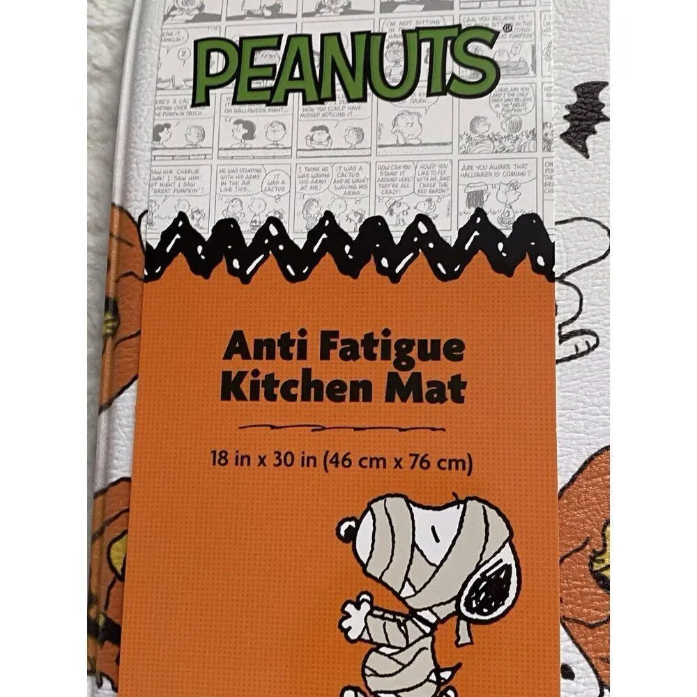Peanuts Snoopy Woodstock Kitchen Mat Anti Fatigue 18x30”‎ Halloween Pumpkins NEW